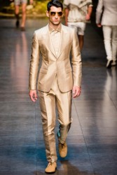 sfilata milano Dolce & Gabbana uomo primavera estate 2014 completo oro