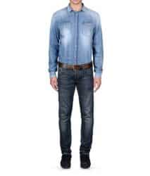 autunno inverno 2013 2014 Armani Jeans Uomo camicia denim