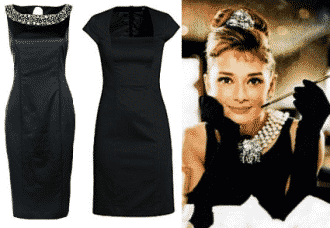 Come vestirsi a Capodanno, tubino nero sullo stile di Audrey Hepburne