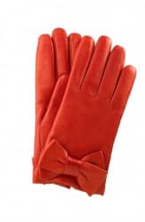 guanti in pelle rossi