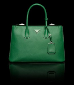 Shopper Twin bag Prada verde