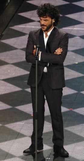 Sanremo 2014 Francesco Renga in Roberto Cavalli