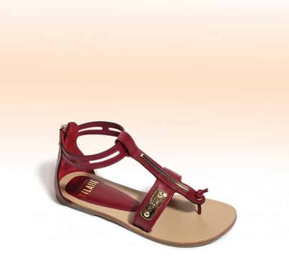 catalogo scarpe primavera estate 2014 Alviero Martini sandalo flat rosso