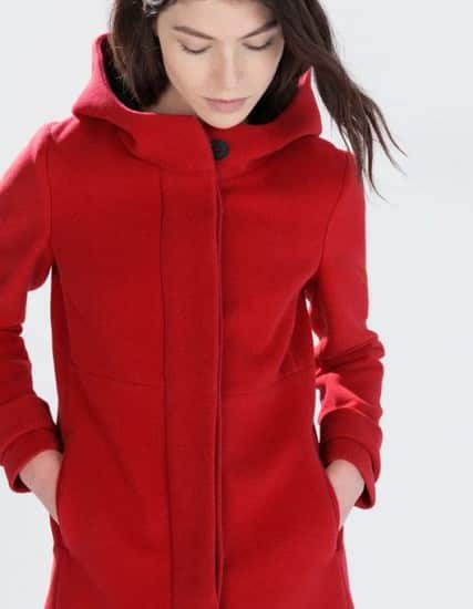 Cappotti inverno 2015 Zara Donna rosso