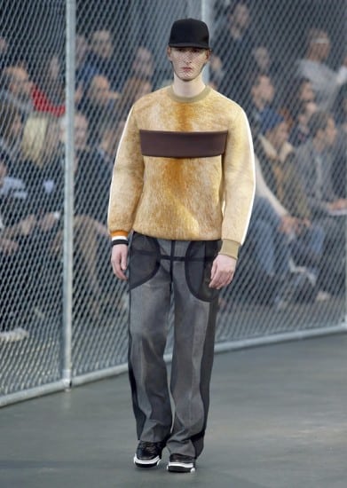 Givenchy beige neoprene and fur sweatshirt