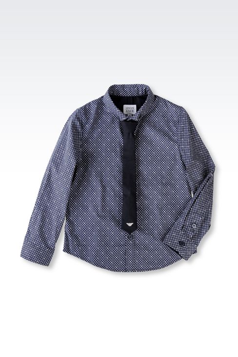 Armani Junior bimbo camicia in cotone stretch con cravatta 120.00 euro