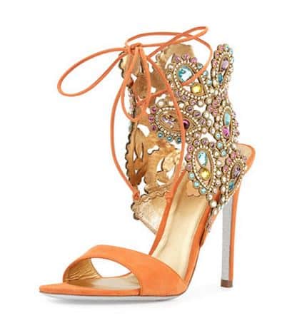 sandali gioiello 2015 Rene Caovilla arancio