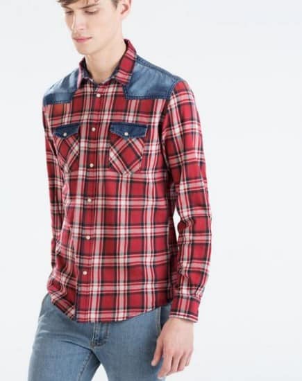 Zara uomo catalogo primavera estate 2015 camicia quadri