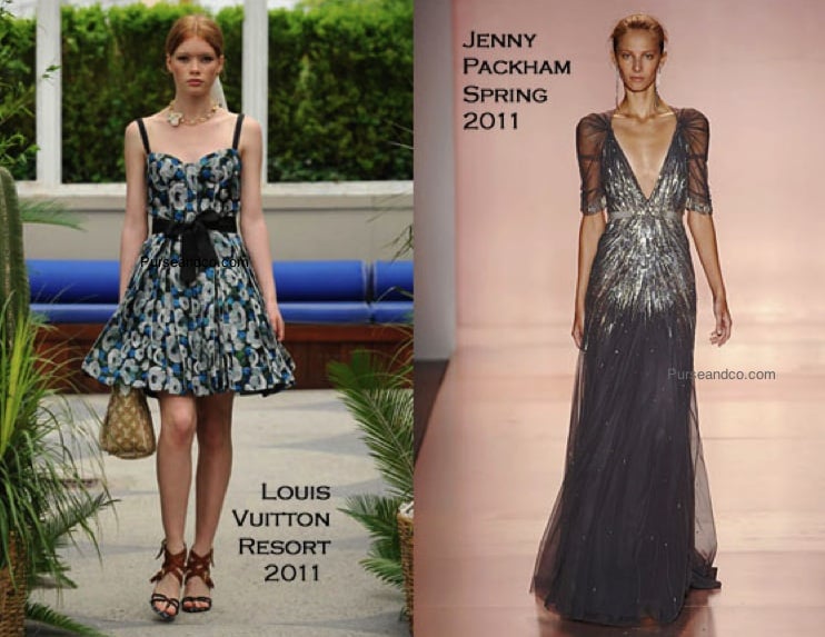 Abiti Louis Vuitton resort 2011 e Jenny Packham primavera estate 2011