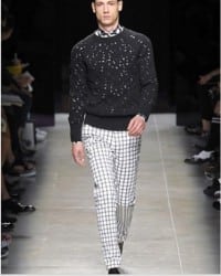 sfilata milano moda uomo bottega veneta primavera estate 2014 pantaloni stampati