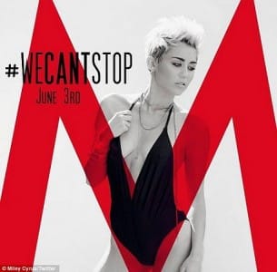 Miley Cyrus, We can't stop cover