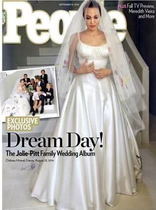 Angelina Jolie abito da sposa People
