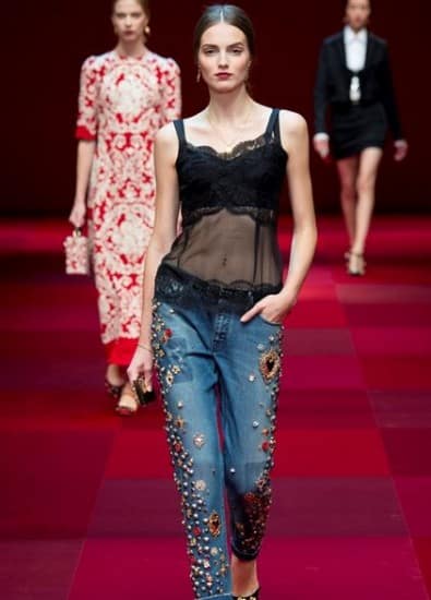 moda primavera estate 2015 denim Dolce e Gabbana