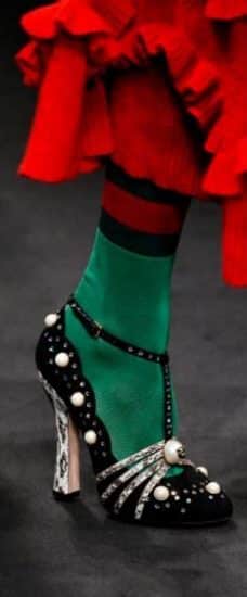 scarpe Gucci autunno inverno 2016 2017 perle