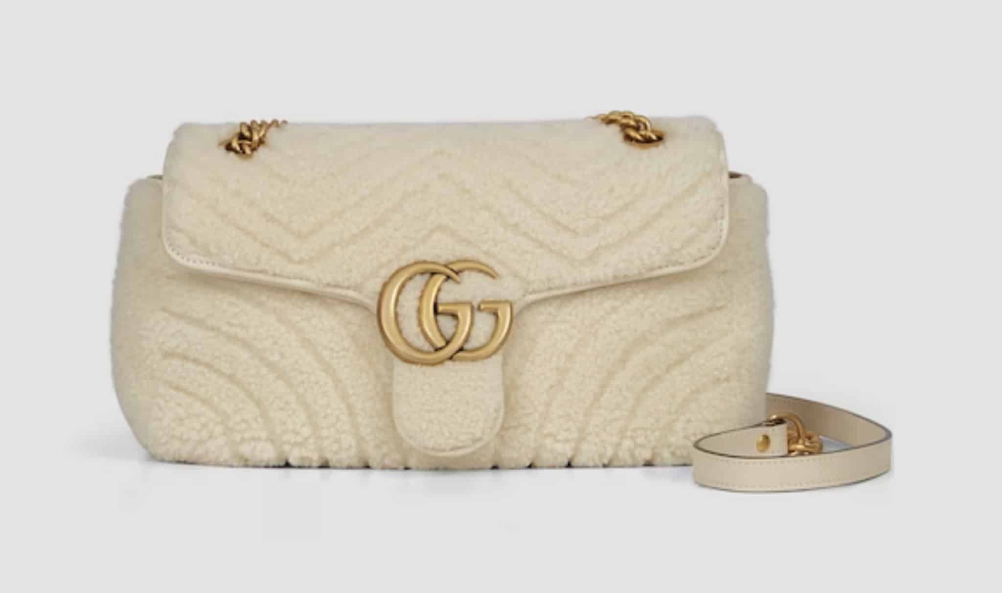 Gucci modello di borsa mini collezione 2024 Marmont colore bianco avorio gesso